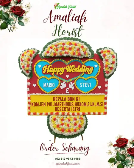 Papan Bunga Pernikahan Jukuh Kemuning